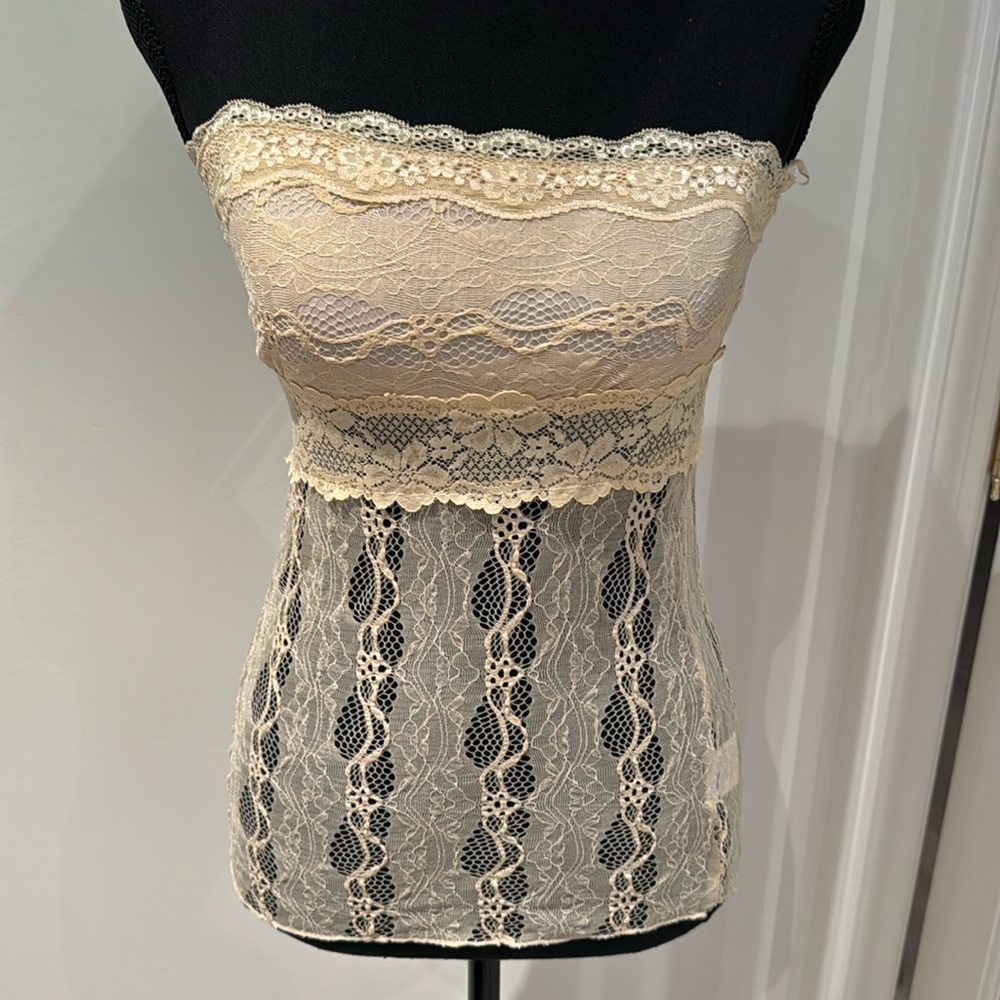 Mystree 2 strapless lace camisoles size small